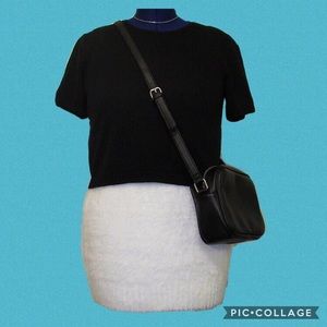 Black crop knit sweater